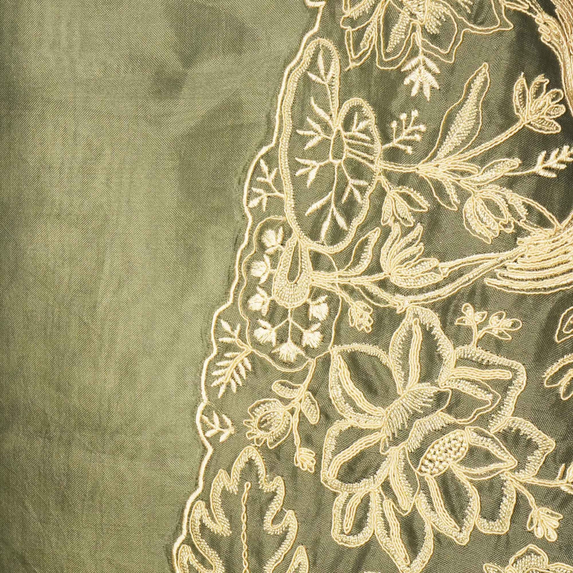 Grey Embroidery (Top-Organza,Bottom-Crepe,Dupatta-Organza) Organza Suit Set JDS-24688  