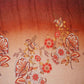 Peach & Dark Maroon Shaded Floral Print Organza Fabric MT-28249