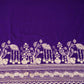 Royal Blue Border Work Cutdana Velvet 9000 Fabric SC-28250