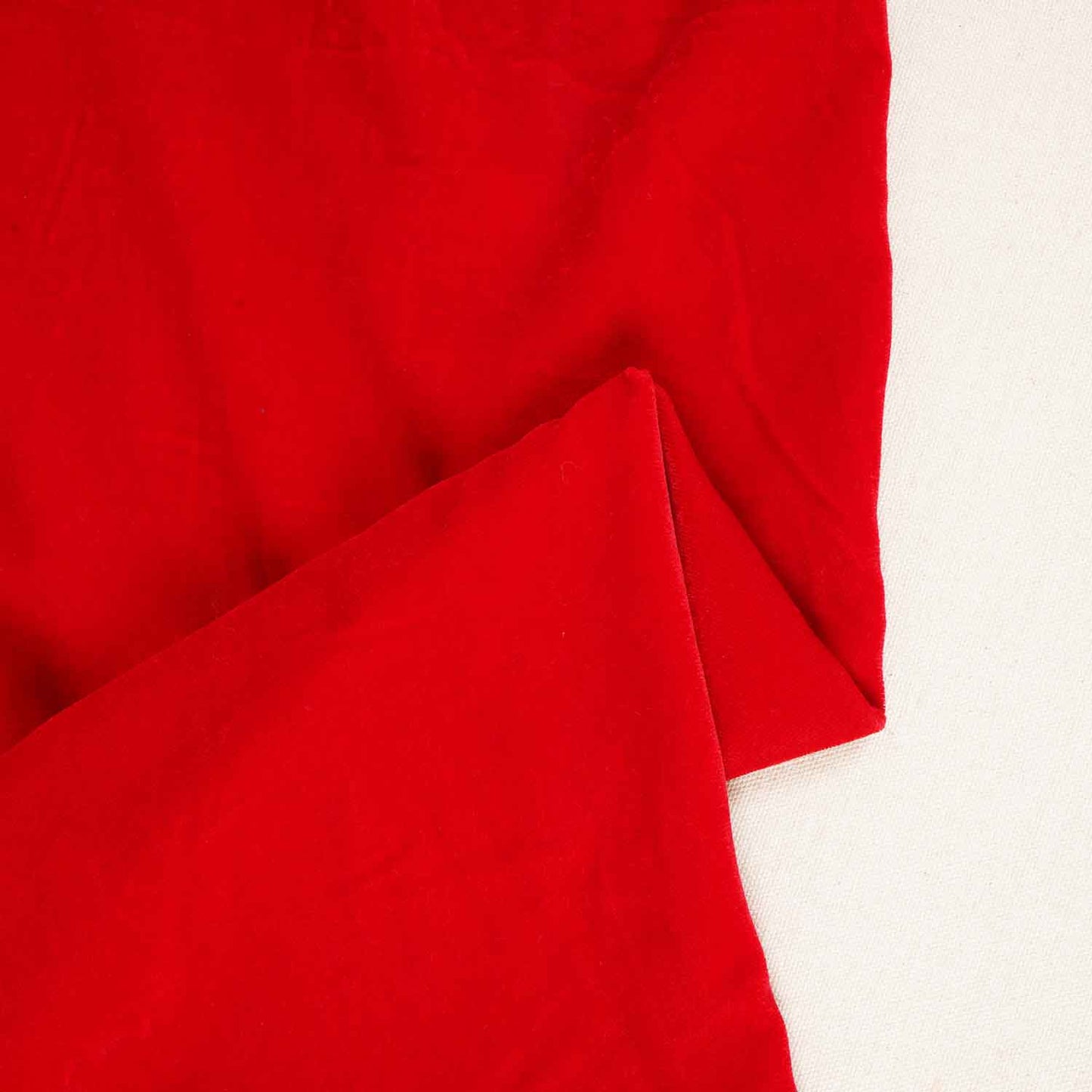 Red Border Work Cutdana Velvet 9000 Fabric SC-28251