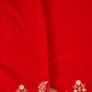 Red Border Work Cutdana Velvet 9000 Fabric SC-28251