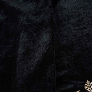 Black Border Work Cutdana Velvet 9000 Fabric SC-28252 - TradeUNO