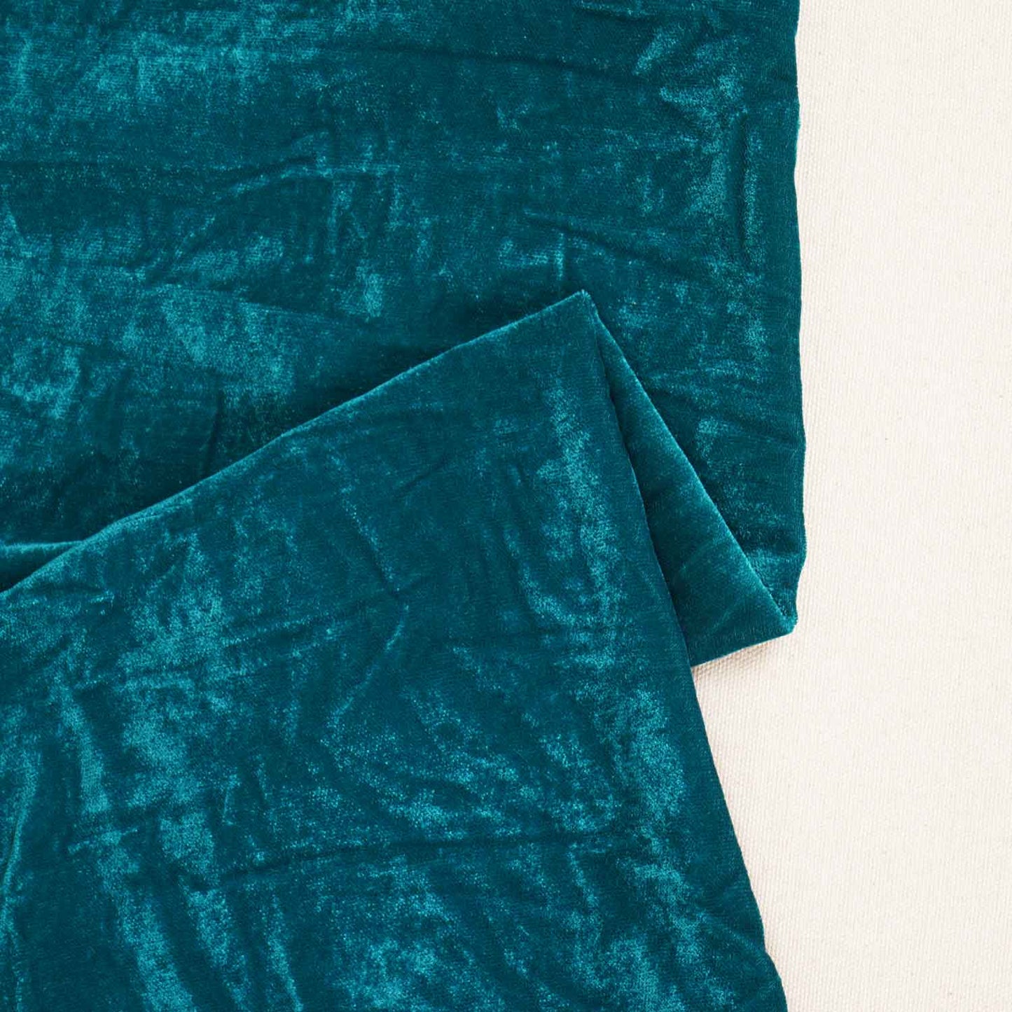 Teal Green Border Work Cutdana Velvet 9000 Fabric SC-28253