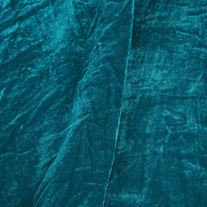 Teal Green Border Work Cutdana Velvet 9000 Fabric SC-28253 - TradeUNO