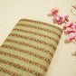 Green Stripes Print Chanderi Fabric GT-25303