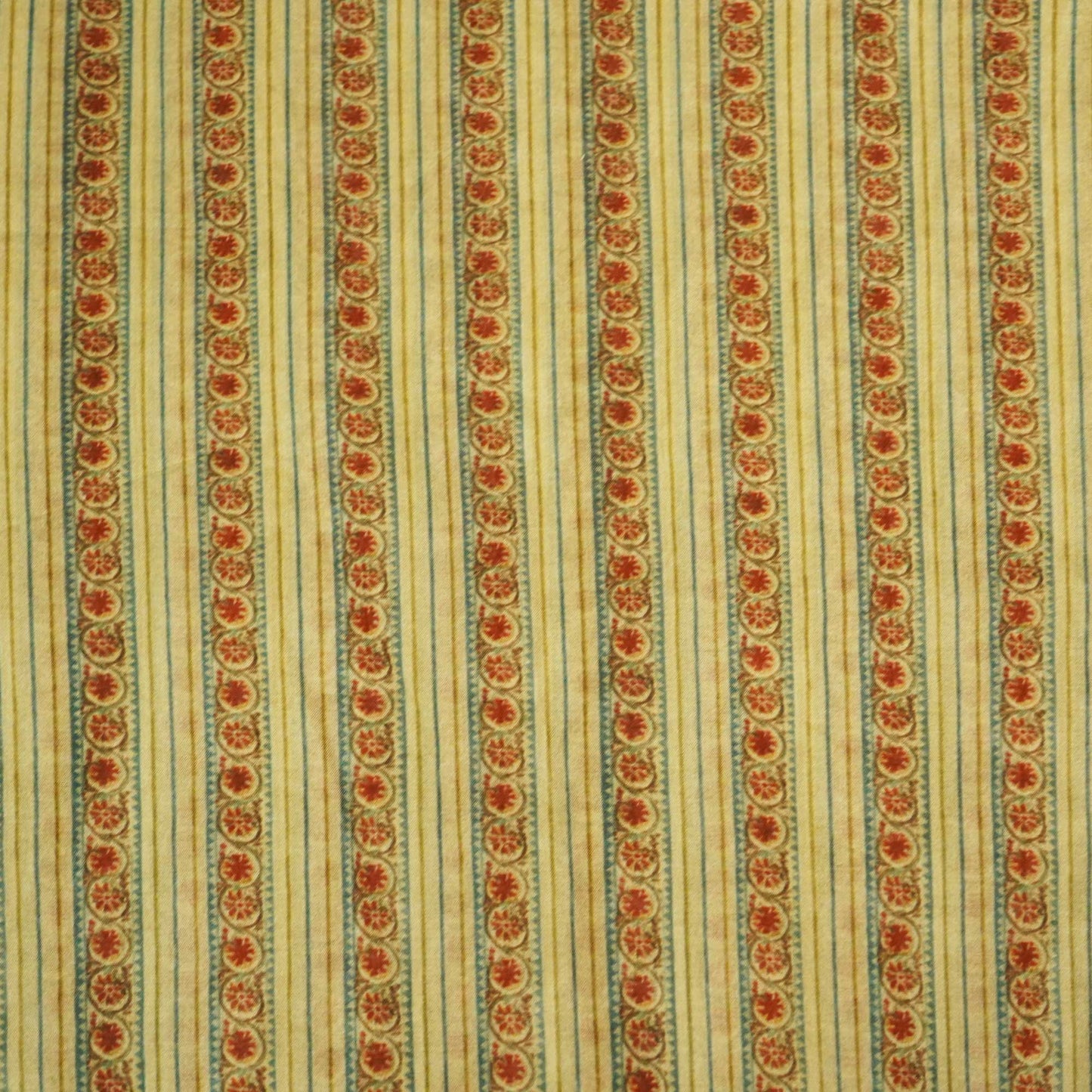 Green Stripes Print Chanderi Fabric GT-25303