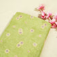 Green Floral Print Chanderi Fabric GT-25315