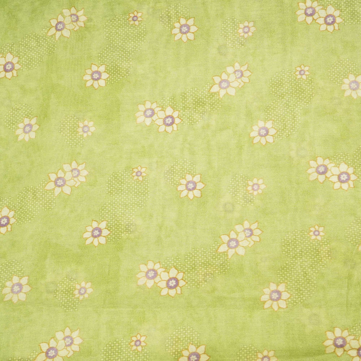 Green Floral Print Chanderi Fabric GT-25315