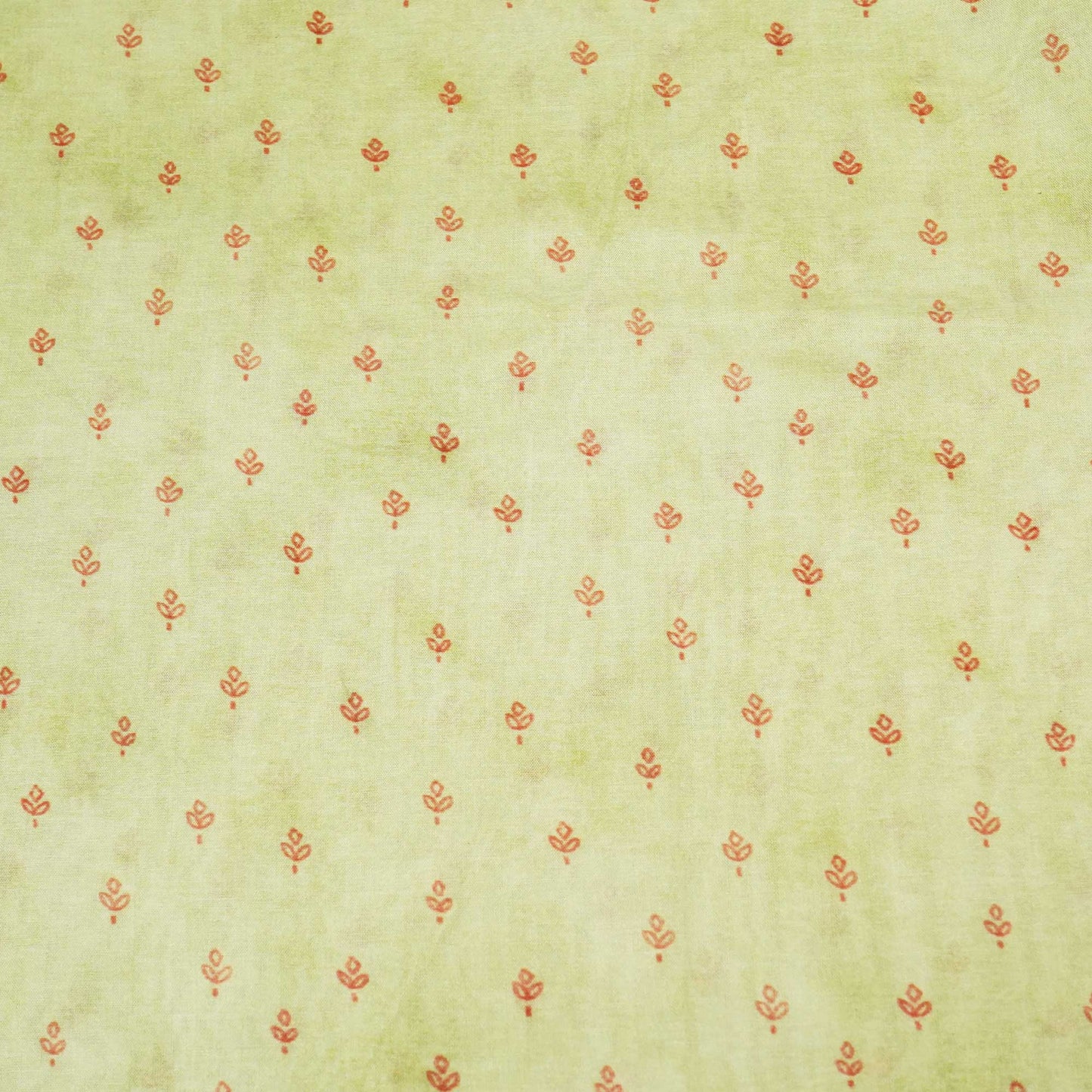Green Floral Print Chanderi Fabric GT-25321