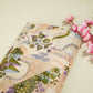 Peach Abstract Print Chanderi Fabric GT-25323