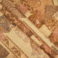 Brown Floral Patch Print Chanderi Fabric GT-25326