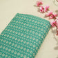 Green Geometrical Print Chanderi Fabric GT-25327