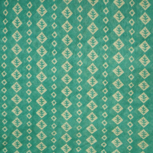 Green Geometrical Print Chanderi Fabric GT-25327