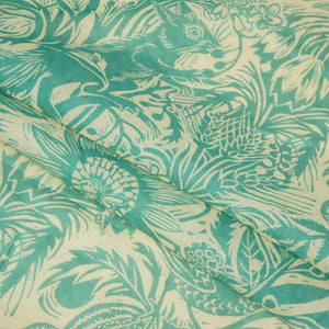 Green Tropical Print Chanderi Fabric GT-25328