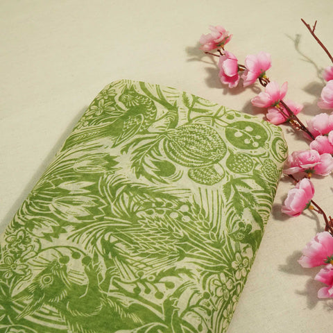 Green Tropical Print Chanderi Fabric GT-25332