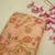 Peach Floral Print Chanderi Fabric GT-25334