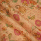 Peach Floral Print Chanderi Fabric GT-25334