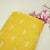 Mustard Yellow Floral Print Chanderi Fabric GT-25335