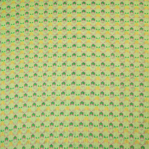 Green Geometrical Print Chanderi Fabric GT-25346