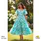 Blue Floral Print Chanderi Fabric GT-25350
