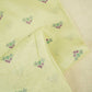 Pista Green Floral Print Chanderi Fabric GT-25351