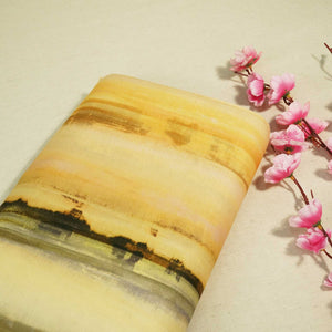 Mustrad Yellow Shibori Print Linen Fabric RM-25353