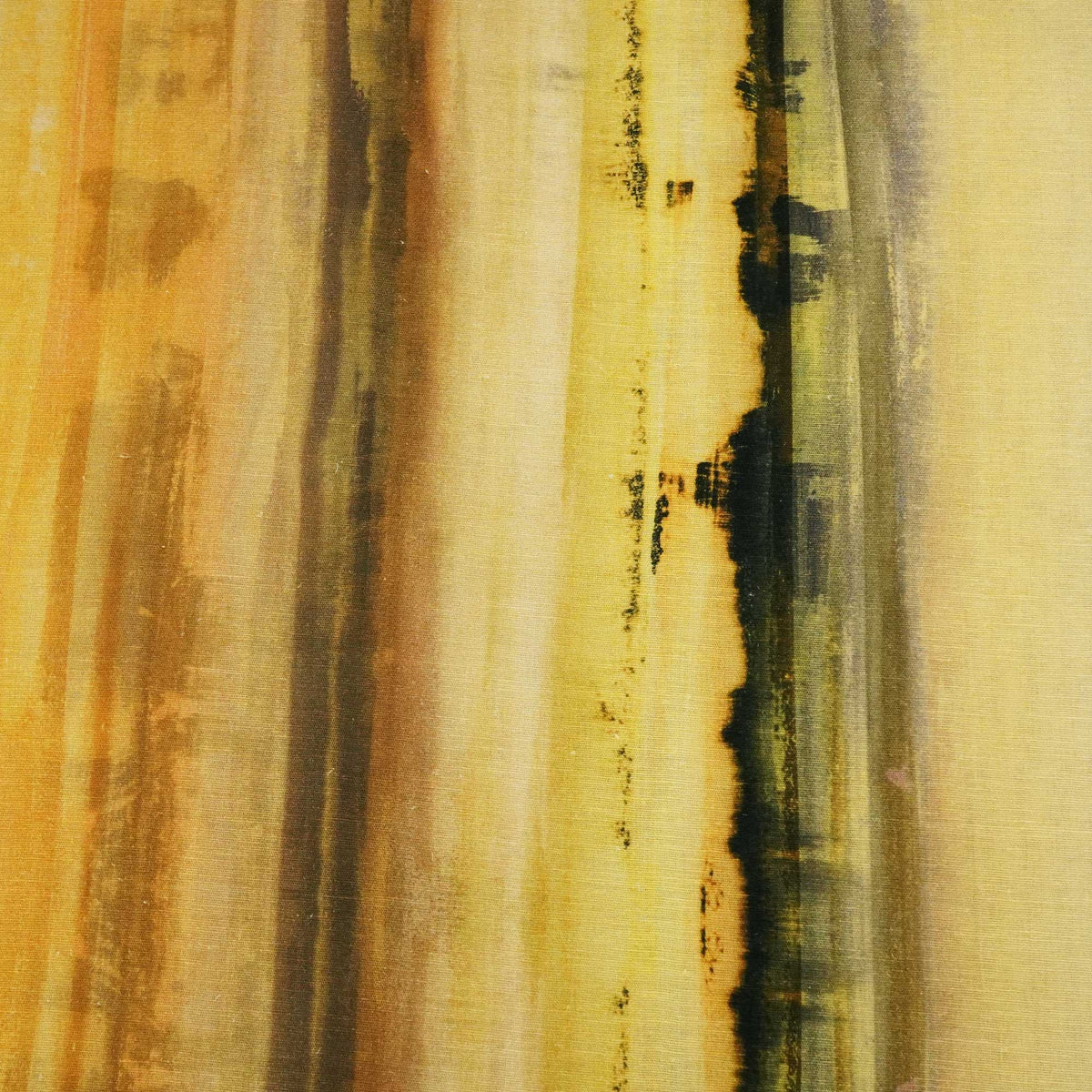 Mustrad Yellow Shibori Print Linen Fabric RM-25353
