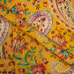 Mustard Paisley Print Linen Fabric RM-25359