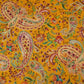 Mustard Paisley Print Linen Fabric RM-25359