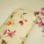 Beige Floral Print Linen Fabric RM-25363