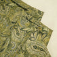 Grey & Green Paisley Print Linen Fabric RM-25365