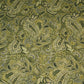 Grey & Green Paisley Print Linen Fabric RM-25365