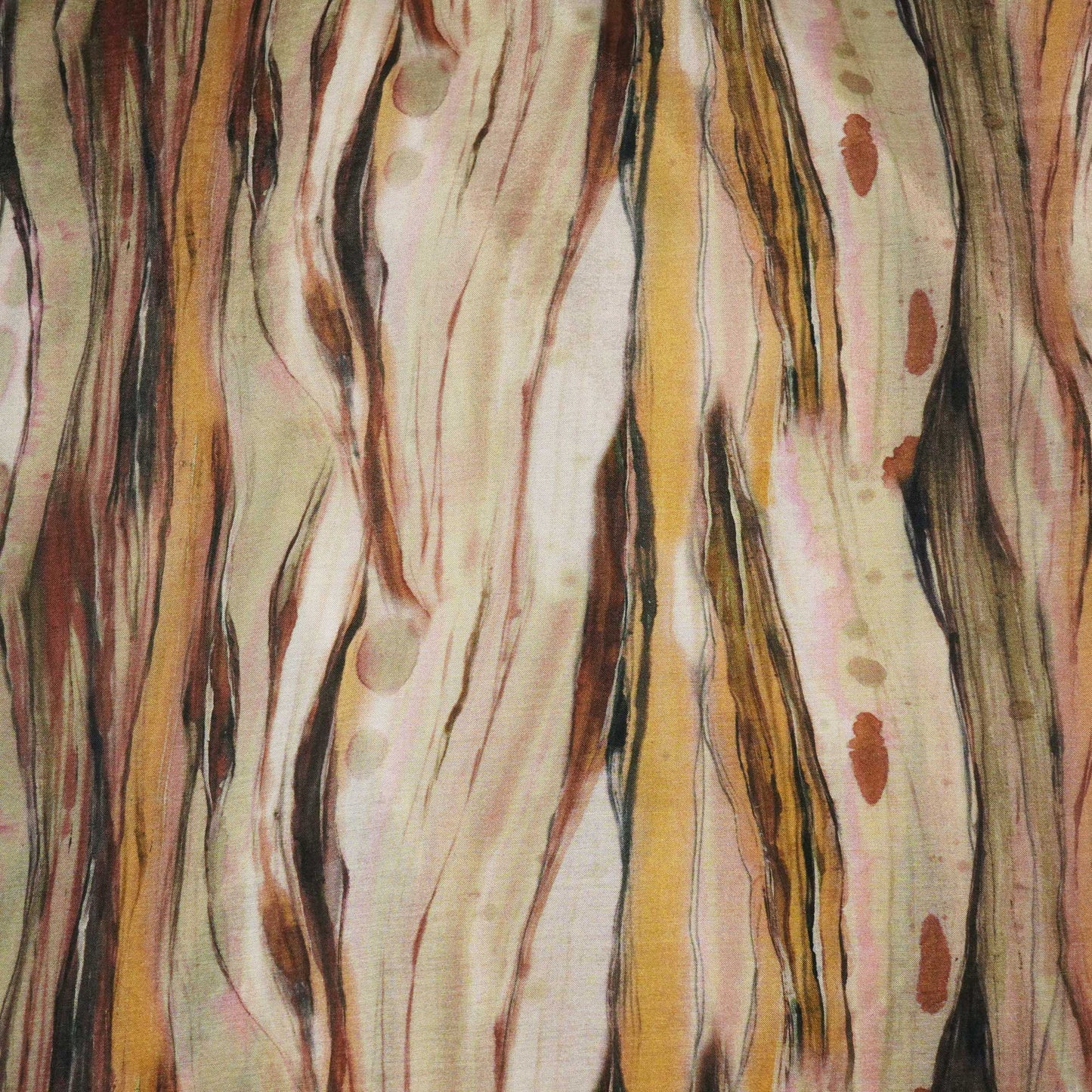 Brown & Multicolor Shibori Print Muslin Fabric RM-25367