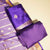 Purple Brocade (Top-Silk,Bottom-Silk,Dupatta-Organza) Suit Set Brocade Fabric SND-25380  
