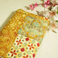 Mustard Yellow Floral Print Cotton Mulmul Fabric GT-25398