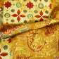 Mustard Yellow Floral Print Cotton Mulmul Fabric GT-25398