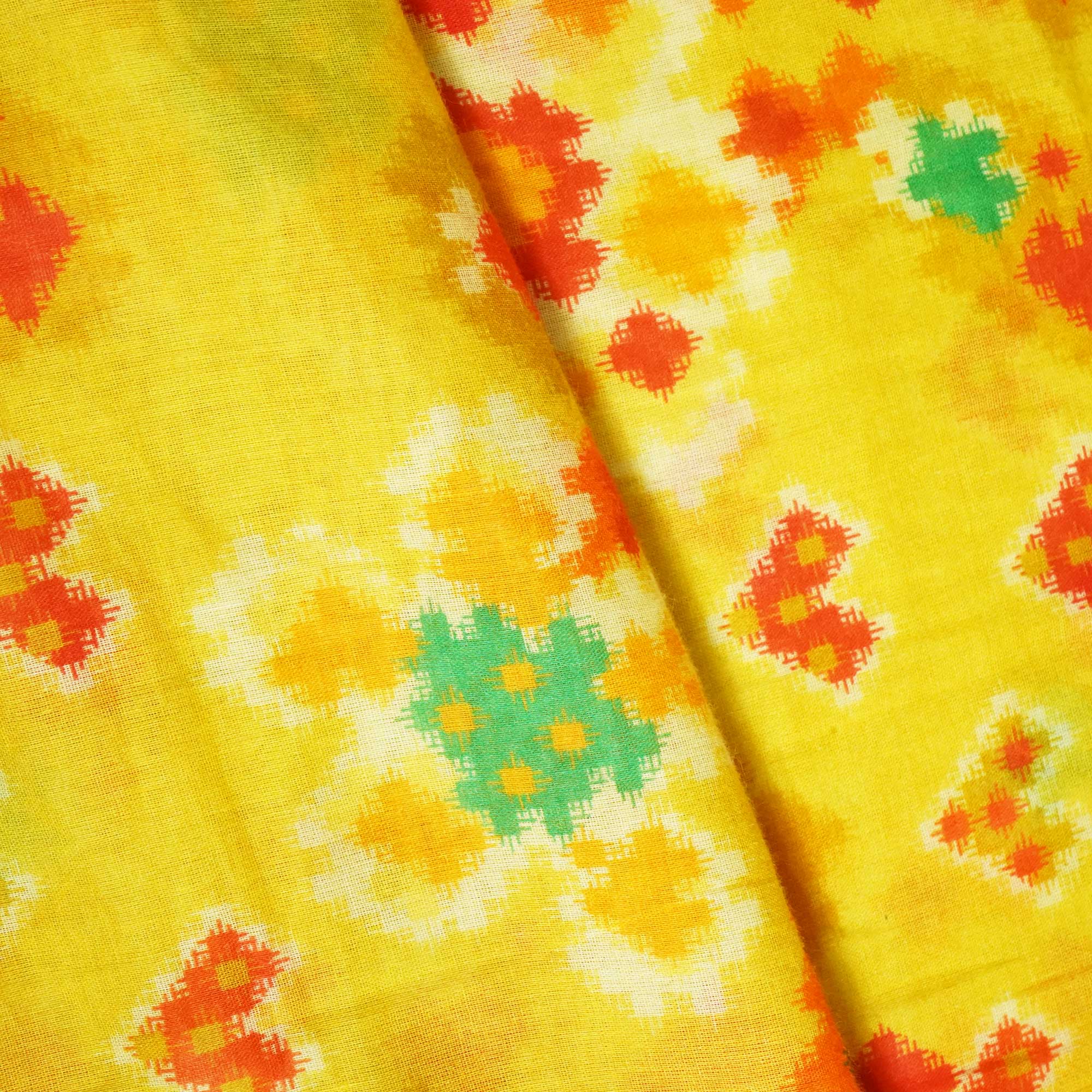 Multicolor Abstract Print Cotton Mulmul Fabric GT-25403