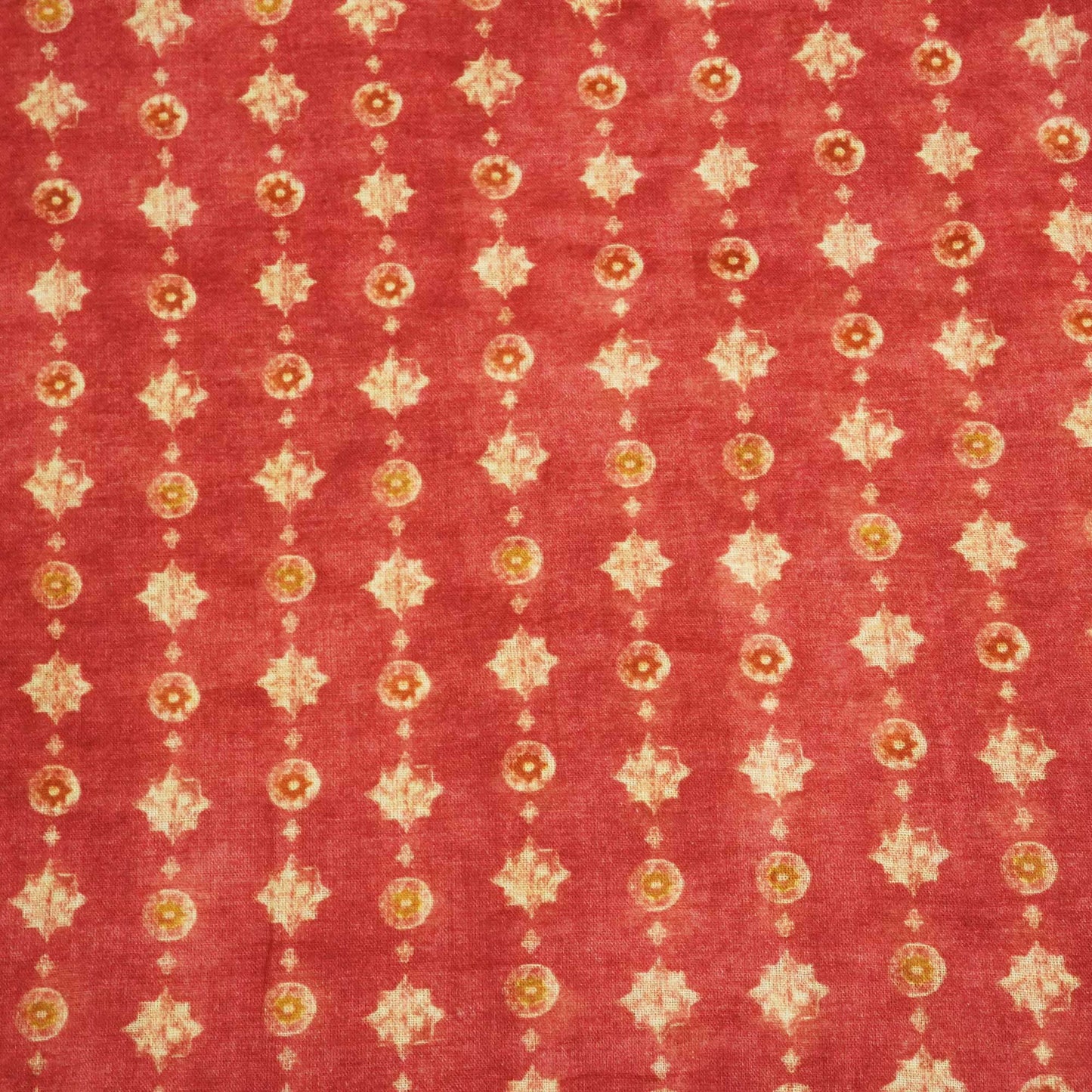Red Floral Print Cotton Mulmul Fabric GT-25405
