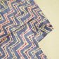Blue Chevron Print Cotton Mulmul Fabric GT-25409