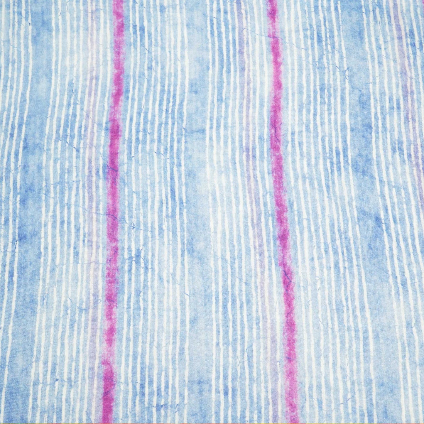 Blue Stripes Print Cotton Mulmul Fabric GT-25427