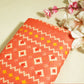 Orange & Multicolor Abstract Print Cotton Mulmul Fabric GT-25429