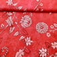 Red Floral Print Cotton Mulmul Fabric GT-25430