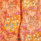 Orange & Multicolor Floral Print Cotton Mulmul Fabric GT-25439