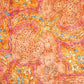 Orange & Multicolor Floral Print Cotton Mulmul Fabric GT-25439