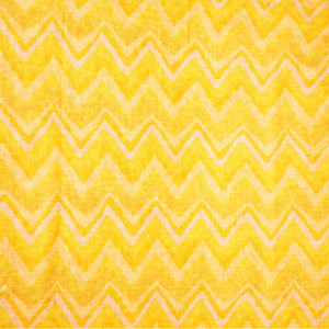 Peach & Multicolor Chevron Print Cotton Mulmul Fabric GT-25444