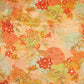 Peach Pink Floral Cutdana Embroidery Satin Chiffon Fabric GT-25476