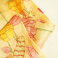 Yellow Multicolor Floral Cutdana Mirror Embroidery Satin Chiffon Fabric GT-25477