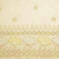 Peach Floral Multicolor Cutdana Embroidery Georgette Fabric GT-25481