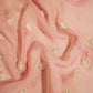 Pink Floral Cutdana & Sequins Embroidery Organza Fabric GT-25487