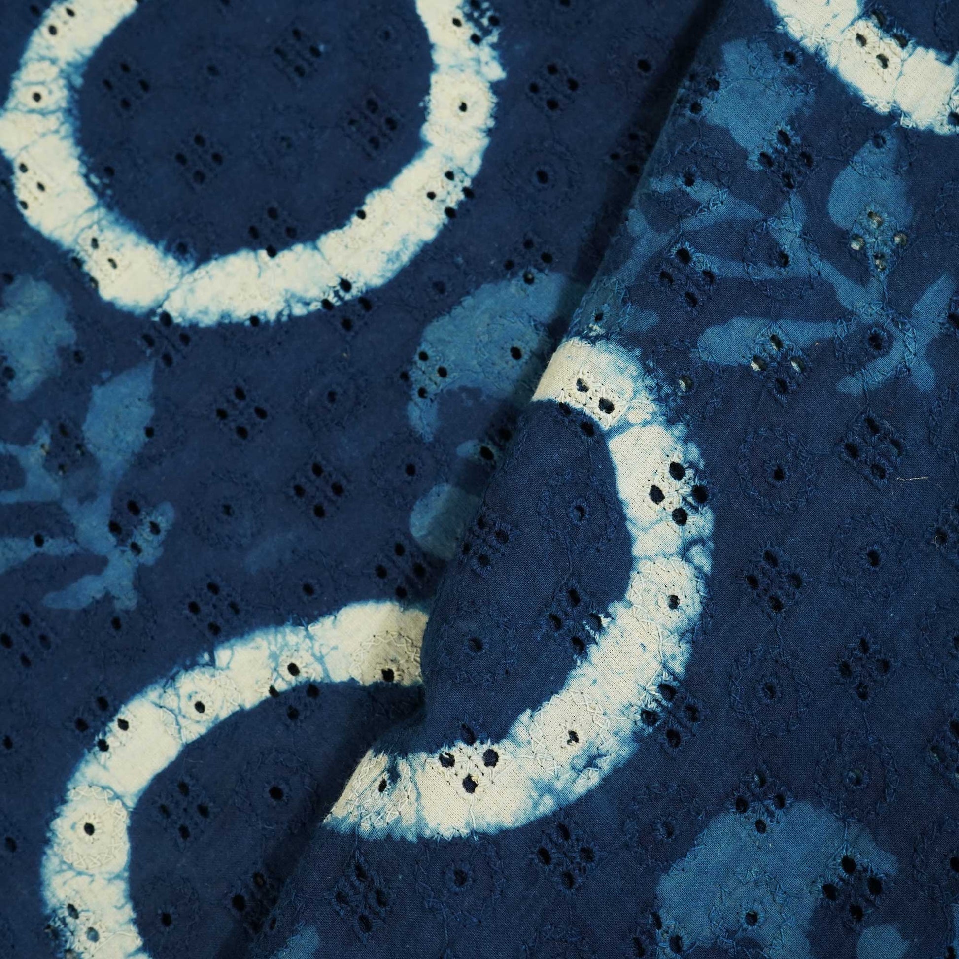 Indigo Handblock Print Cotton Fabric CG-25498
